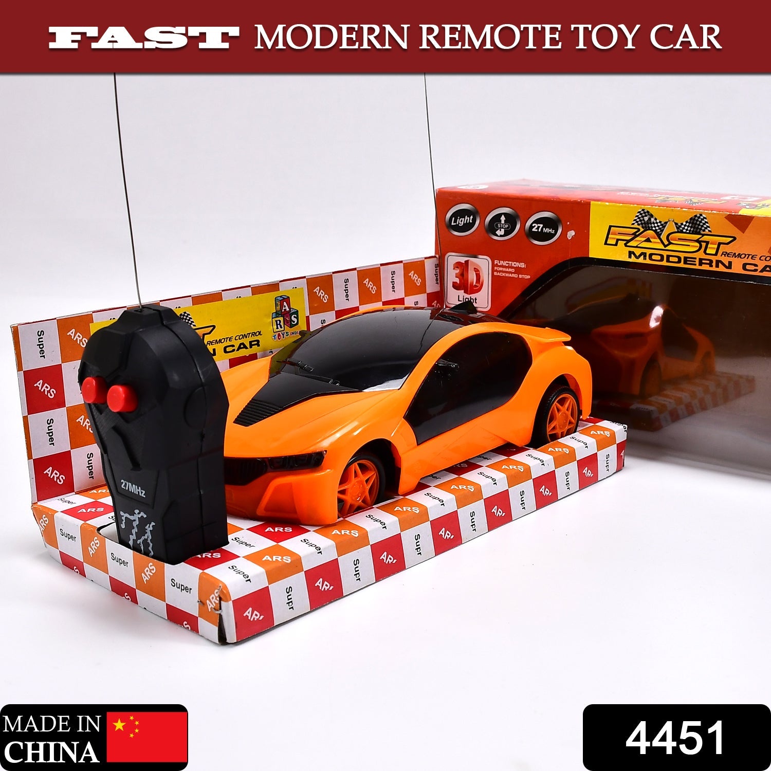 4451 Remote Control Fast Modern Racing Car 3D Light with Go Forward And Backward DeoDap 4451 Remote Control Fast Modern Racing Car 3D Light with Go Forward And Backward DeoDap